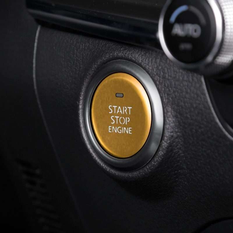 Car Engine Start Key Push Button Inner Ring Trim Sticker Decoration for Mazda Axela CX ... (Gold)