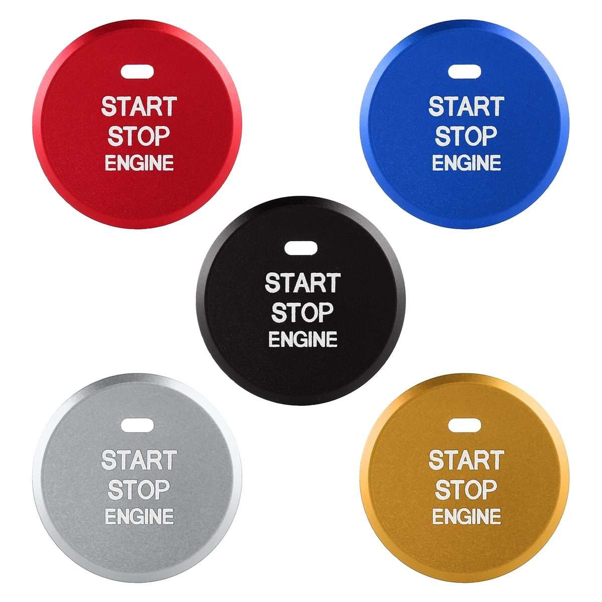 Car Engine Start Key Push Button Inner Ring Trim Sticker Decoration for Mazda Axela CX ... (Blue)