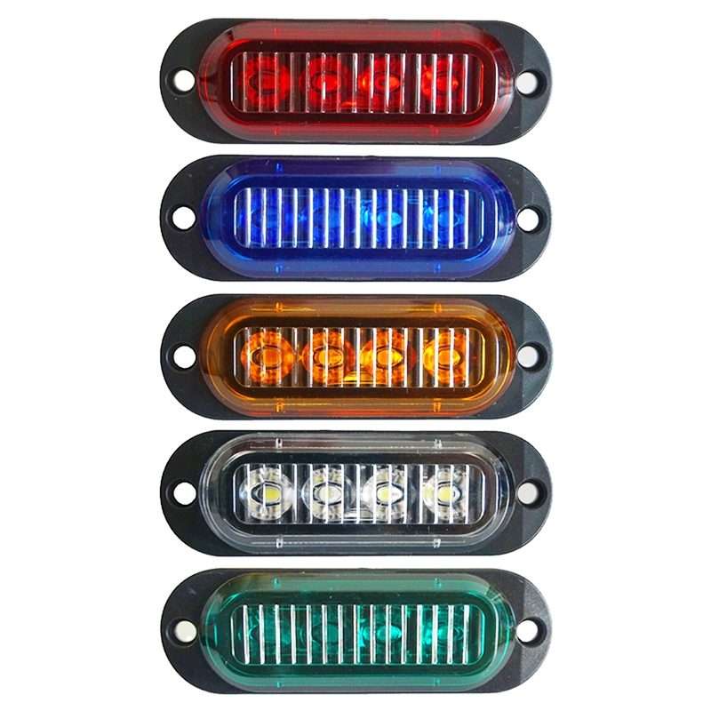 5 PCS MK-087 Car / Truck 4LEDs Side Marker Indicator Lights Bulb Lamp (Blue Light)