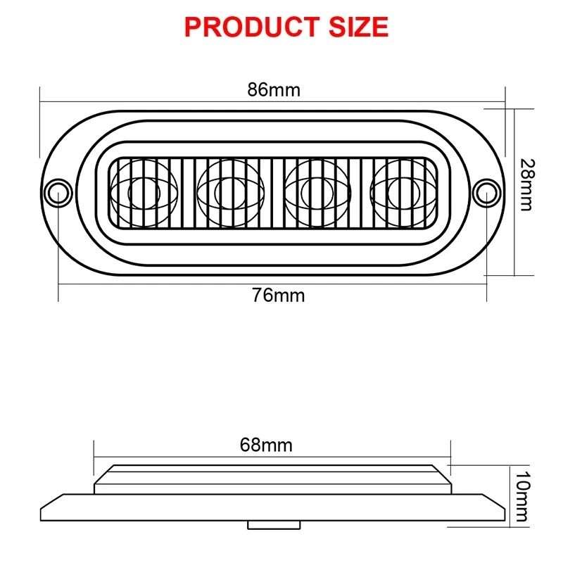 5 PCS MK-087 Car / Truck 4LEDs Side Marker Indicator Lights Bulb Lamp (Red Light)