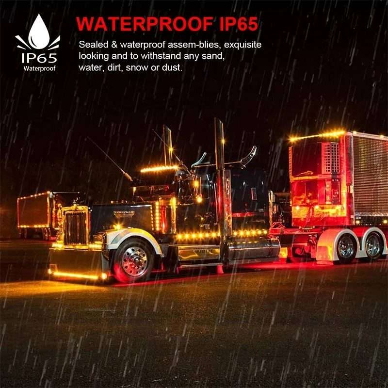 5 PCS MK-087 Car / Truck 4LEDs Side Marker Indicator Lights Bulb Lamp (Red Light)