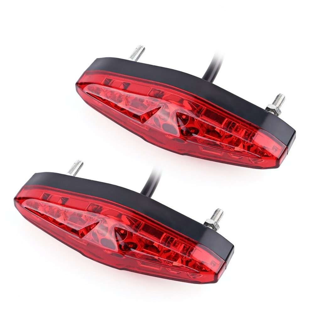 2 PCS KC-WD-NEW-3X Motorcycle LED Brake Light Running Lamp (Red)