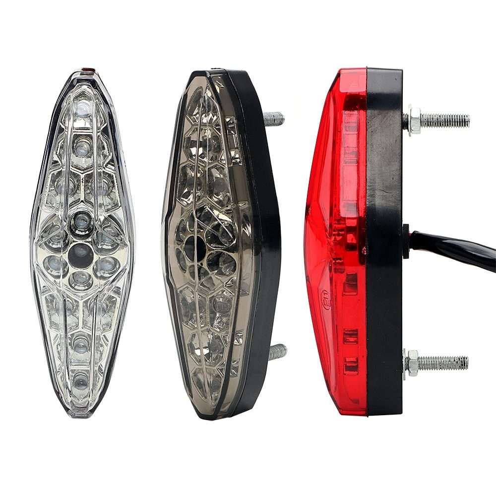 2 PCS KC-WD-NEW-3X Motorcycle LED Brake Light Running Lamp (Red)
