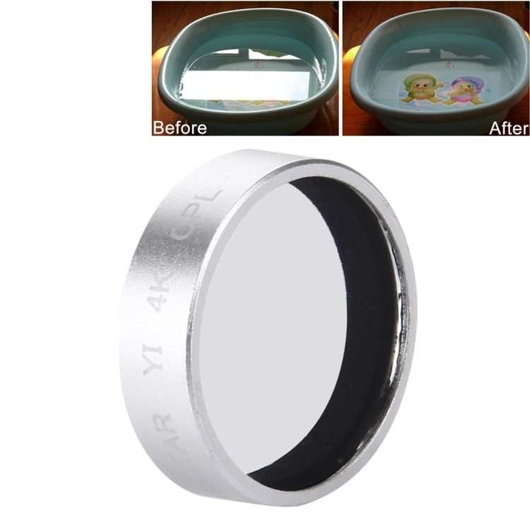 JUNESTAR for Xiaomi Xiaoyi Yi II 4K Sport Action Camera Proffesional CPL Filter(Silver)