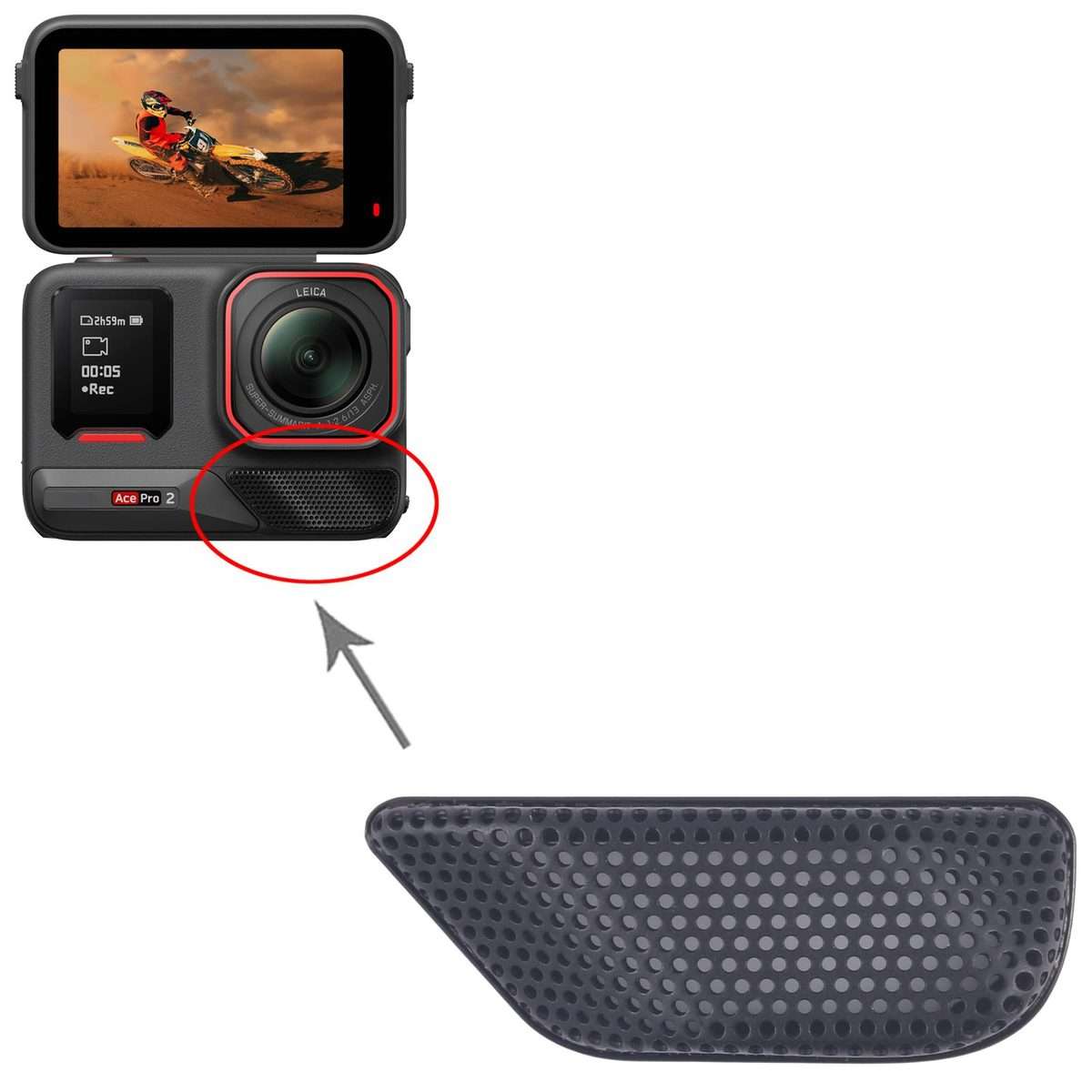 For Insta360 Ace Pro 2 Original Microphone Cover