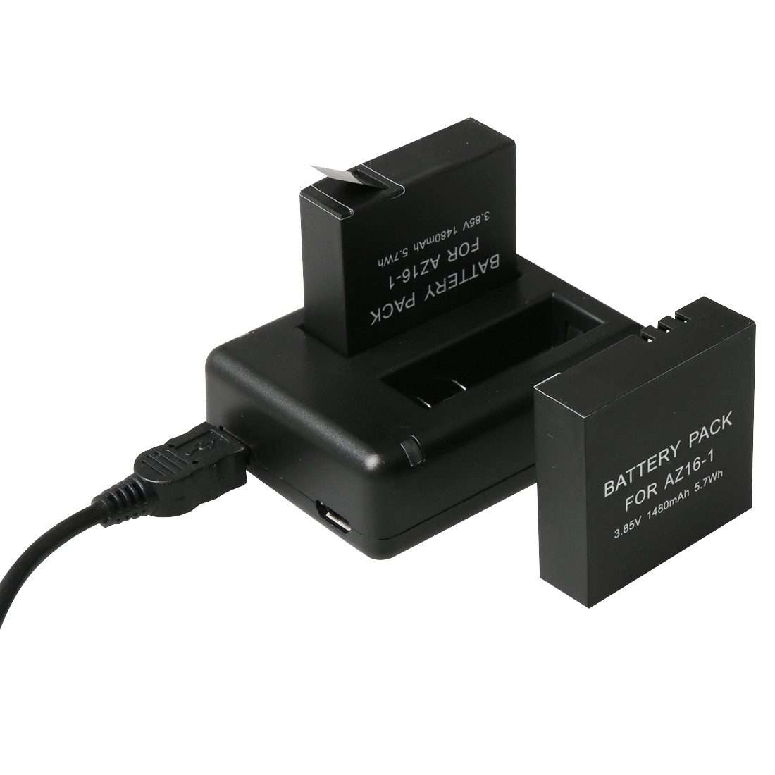 BC-AZ16 Digital Camera USB Dual Batteries Charger for Xiaomi Xiaoyi II 4K
