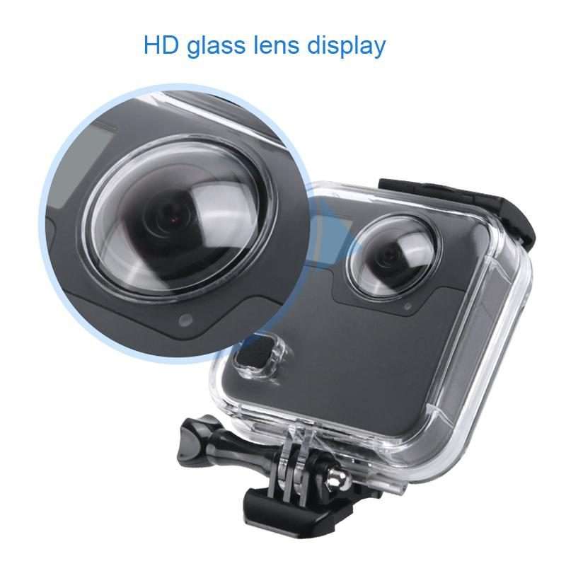 40m Waterproof Housing Protective Case for GoPro Fusion, with Buckle Basic Mount & Screw & Wrench