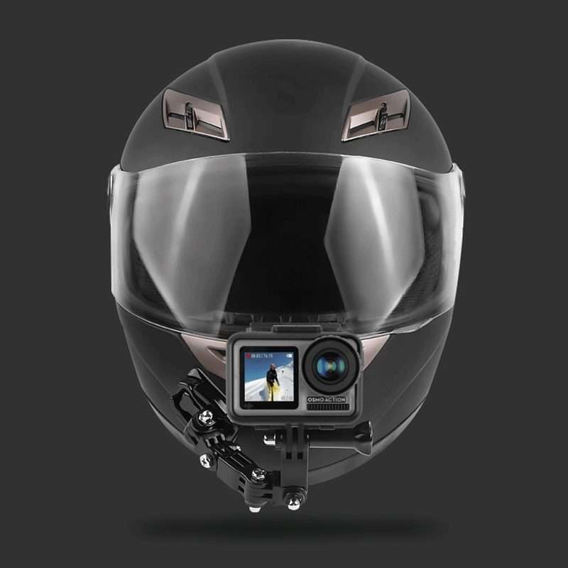 Cycling Helmet Adhesive Multi-Joint Arm Fixed Mount Set with J-Hook Buckle Mount & Screw for GoPro