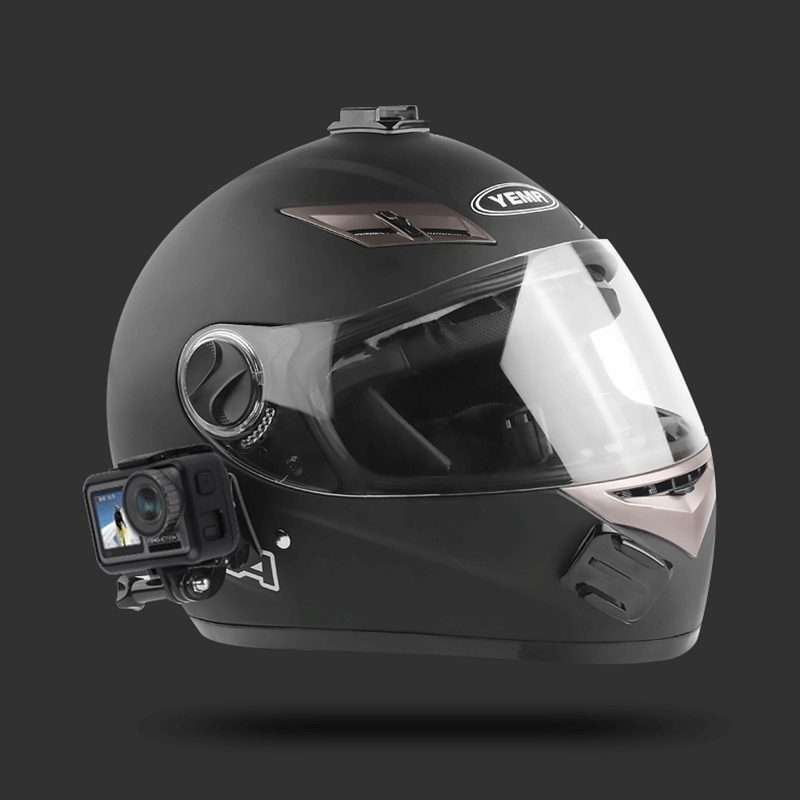 Cycling Helmet Adhesive Multi-Joint Arm Fixed Mount Set with J-Hook Buckle Mount & Screw for GoPro
