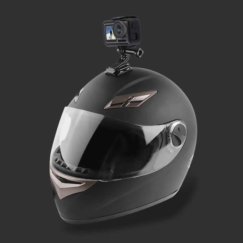 Cycling Helmet Adhesive Multi-Joint Arm Fixed Mount Set with J-Hook Buckle Mount & Screw for GoPro