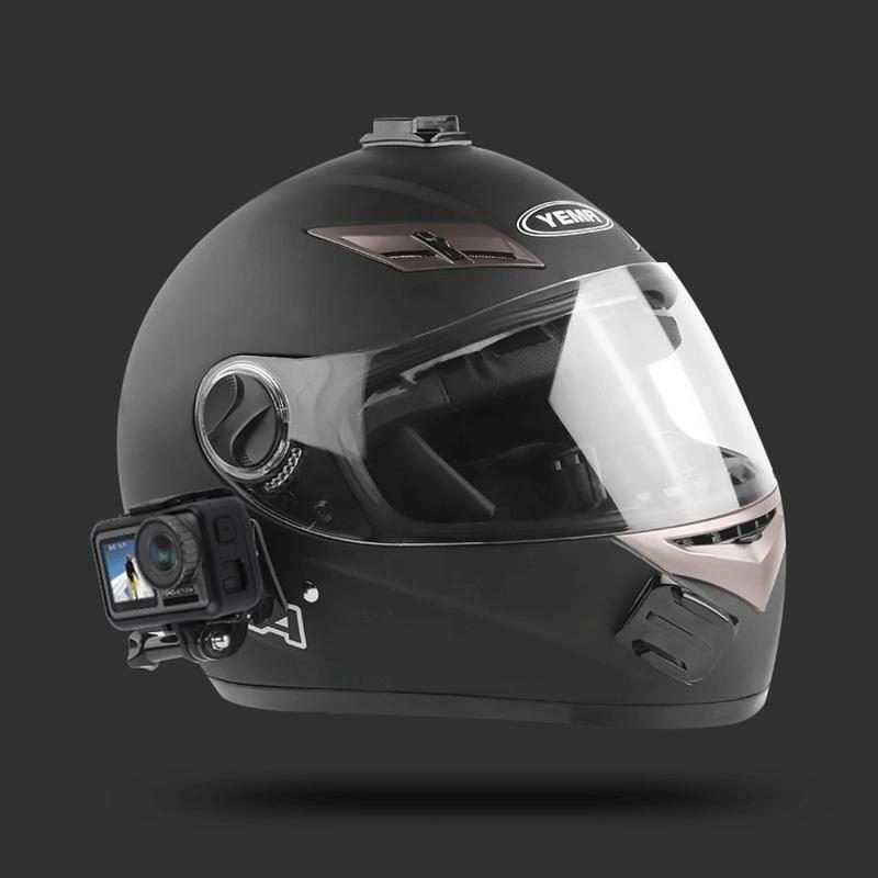 Cycling Helmet Adhesive Multi-Joint Arm Fixed Mount Set with J-Hook Buckle Mount & Adapter & Screw