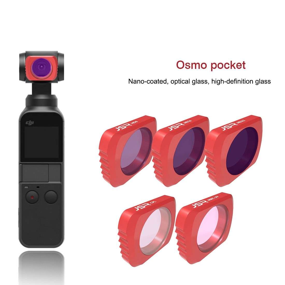 5 in 1 HD Slim ND8 & ND16 & ND32 & CPL & MCUV Lens Filter for DJI OSMO Pocket