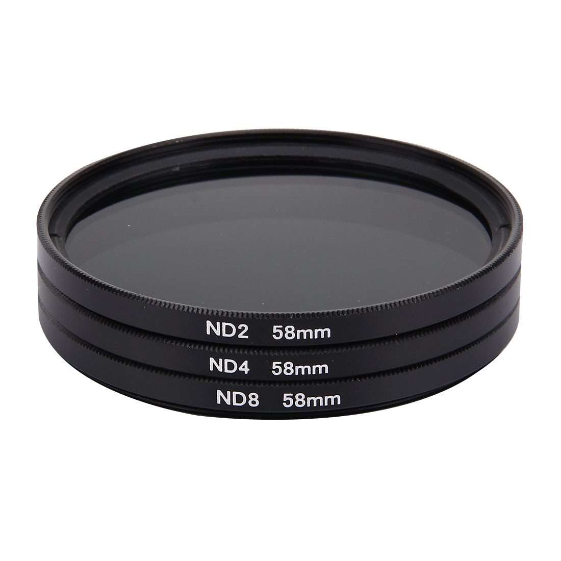 JUNESTAR Proffesional 58mm Lens Filter ND Filter Kits (ND2 + ND4 + ND8) for GoPro & Xiaomi Xiaoyi