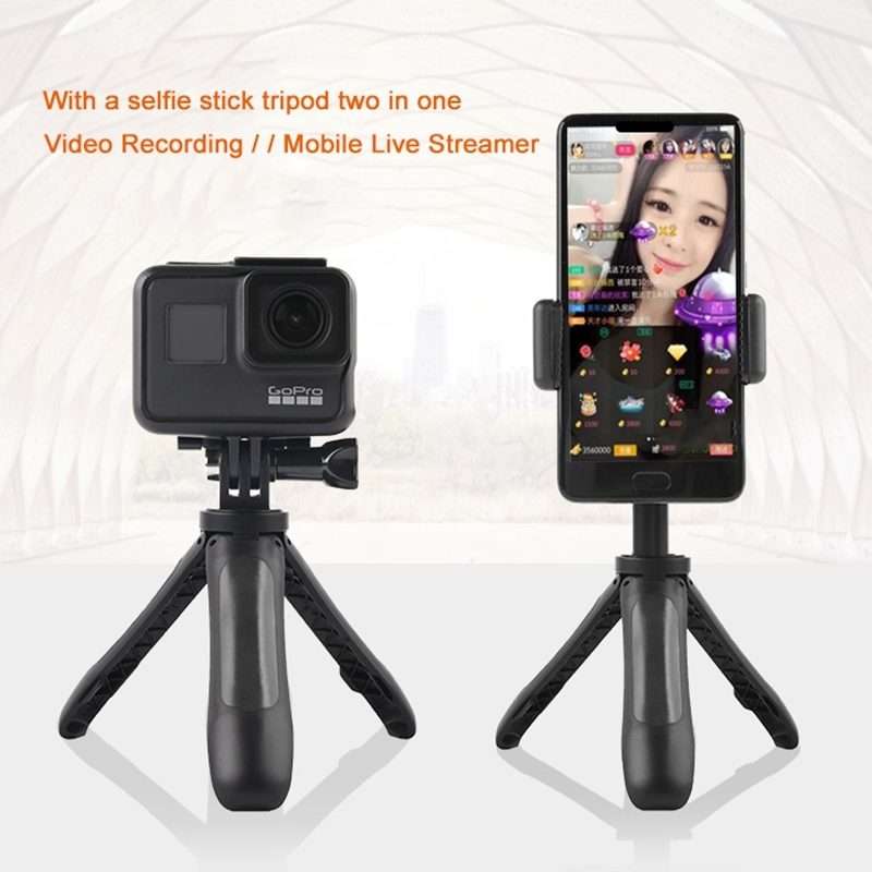 GP446 Multifunctional Mini Fixed Tripod for GoPro, Insta360, DJI and Other Action Cameras(Black)