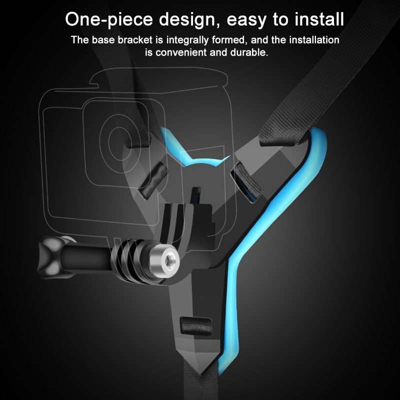 Helmet Belt Mount + Border Frame Mount Protective Cage for GoPro HERO7 Black /6 /5