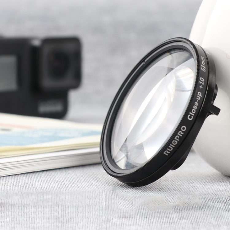 RUIGPRO for GoPro HERO 7/6 /5 Professional 52mm 10X Close-up Lens Filter with Filter Adapter Ring