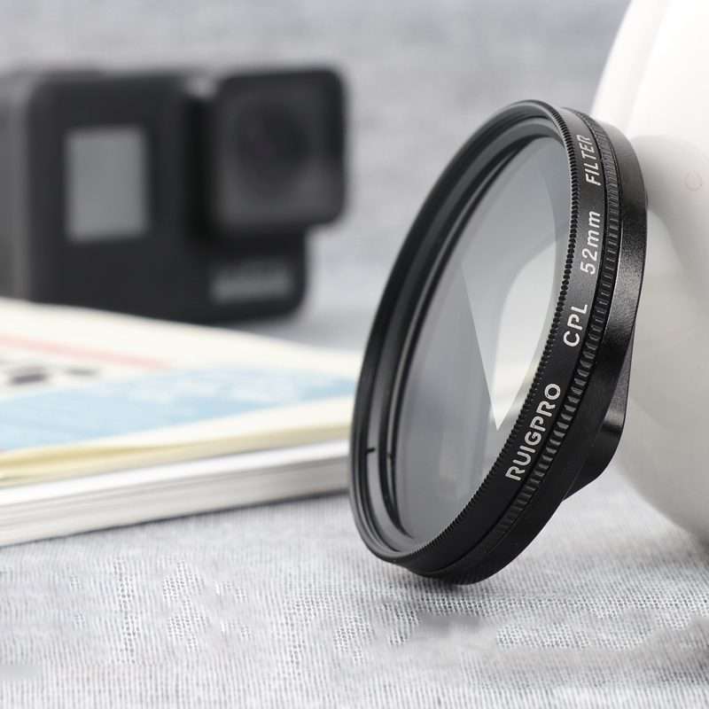 RUIGPRO for GoPro HERO 7/6 /5 Professional 52mm CPL Lens Filter with Filter Adapter Ring & Lens Ca
