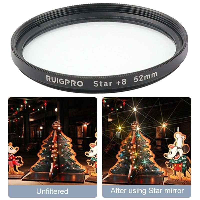 RUIGPRO for GoPro HERO 7/6 /5 Professional 52mm 8X Star Effect Lens Filter with Filter Adapter Rin