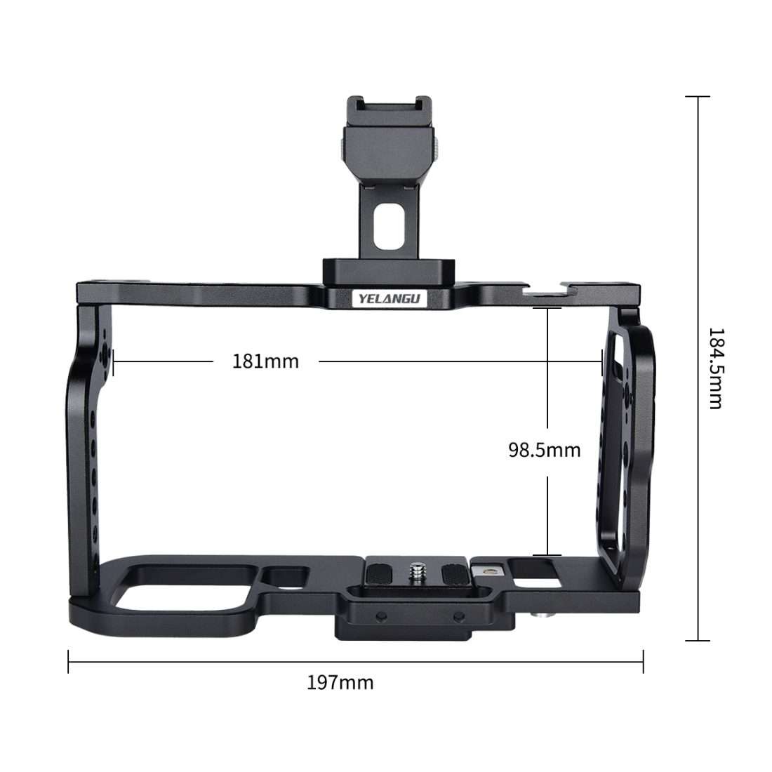 YELANGU C9-A YLG0911A Handle Video Camera Cage Stabilizer for DJI BMPCC 4K(Black)