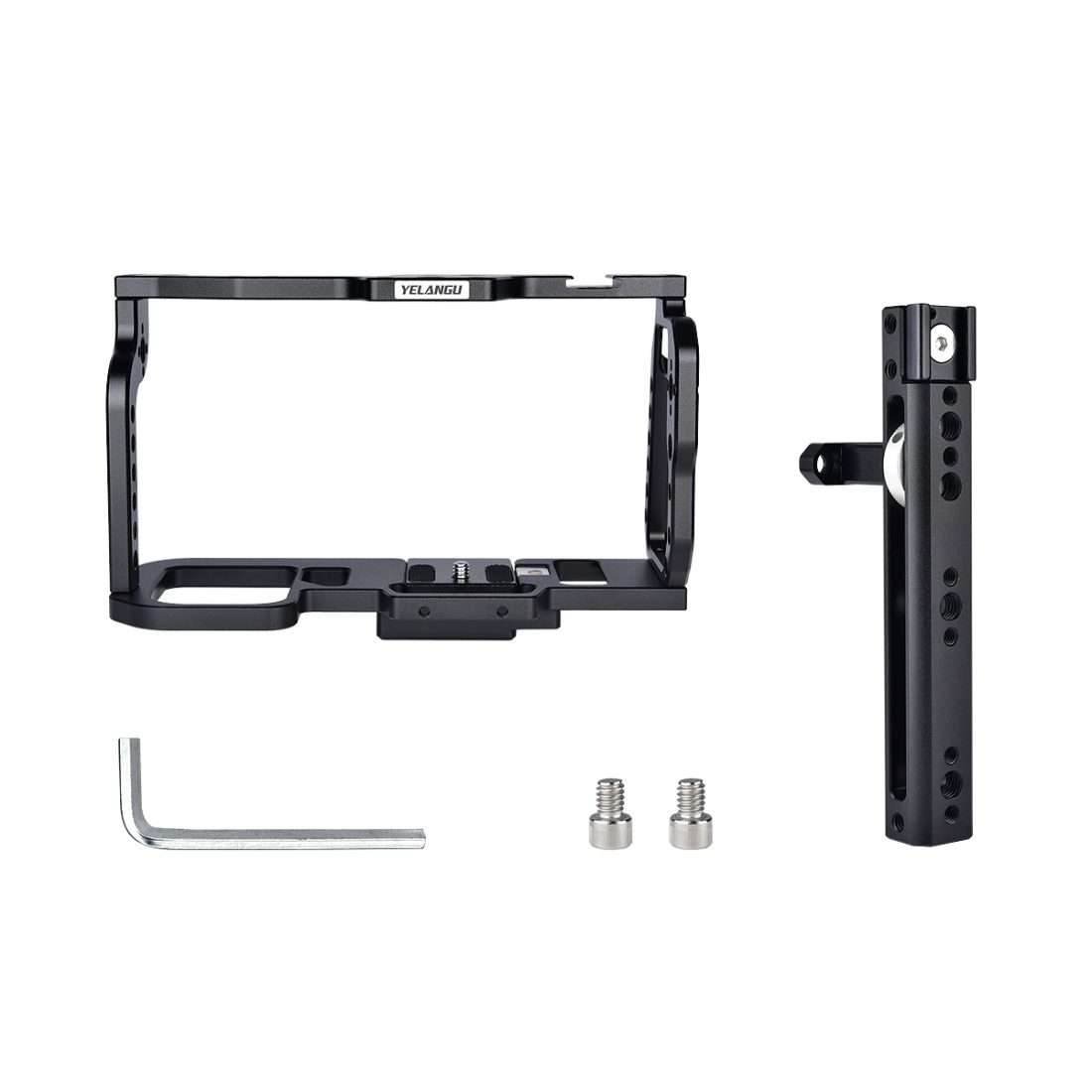 YELANGU C9-A YLG0911A Handle Video Camera Cage Stabilizer for DJI BMPCC 4K(Black)