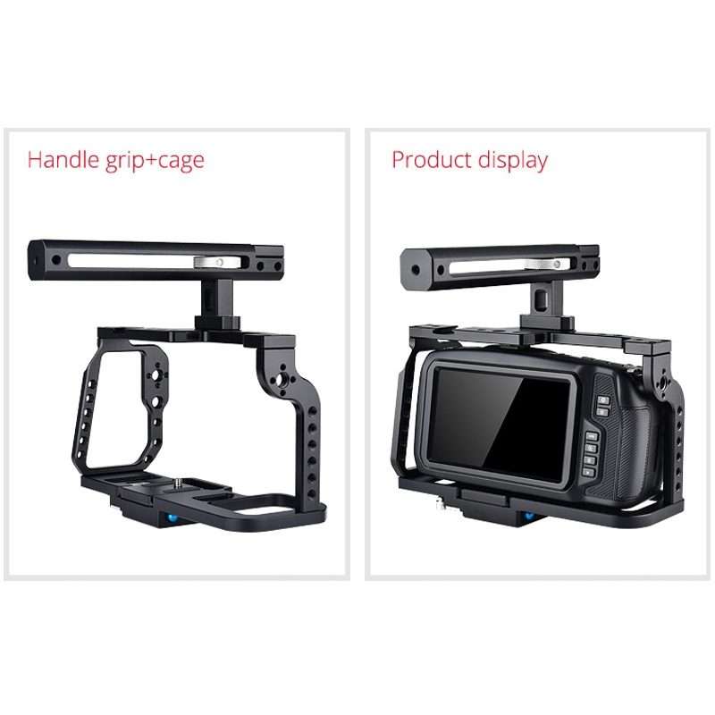 YELANGU C9-A YLG0911A Handle Video Camera Cage Stabilizer for DJI BMPCC 4K(Black)