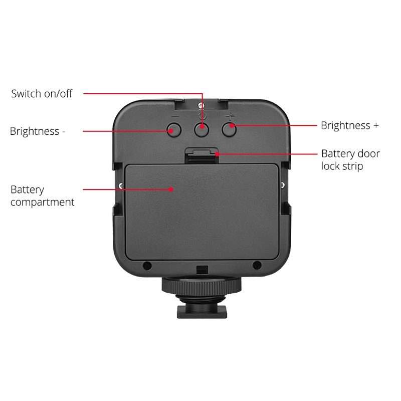 YELANGU LED01 49 LED Video Light for Camera / Video Camcorder (Black)