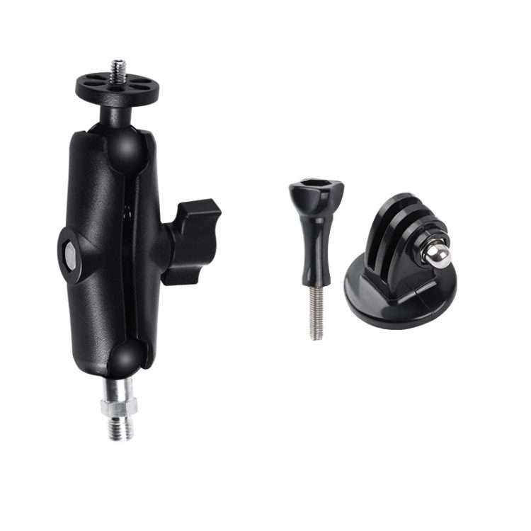 M10 9cm Connecting Rod Fixed Motorcycle Mount Holder with Tripod Adapter & Screw for G ... (Black)
