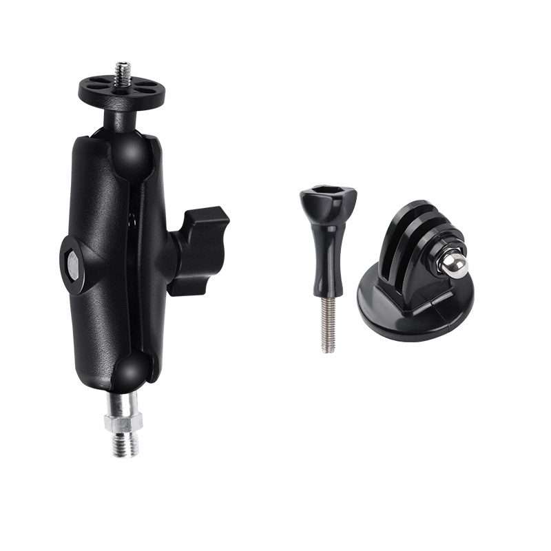 M10 9cm Connecting Rod Fixed Motorcycle Mount Holder with Tripod Adapter & Screw for G ... (Black)