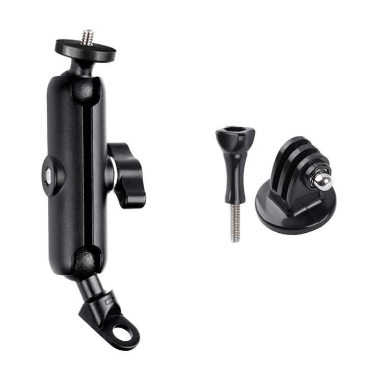 9.0cm Connecting Rod 20mm Ball Head Motorcycle Rearview Mirror Screw Hole Fixed Mount ... (Black)