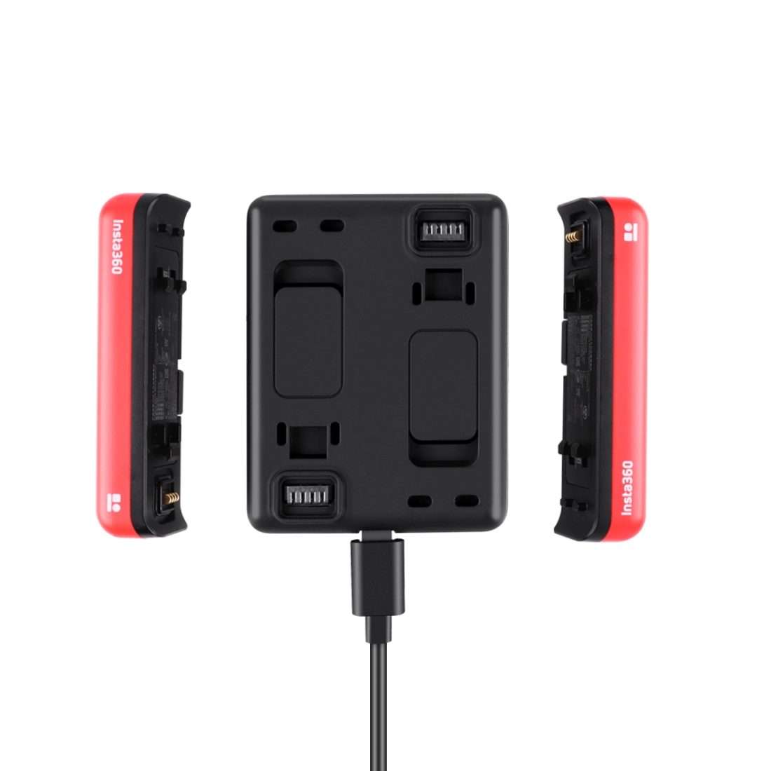 R-R-LF8-CINOR8CA For Insta360 ONE R 4K Panoramic Camera Batteries Charger Fast Charging Dual Charg
