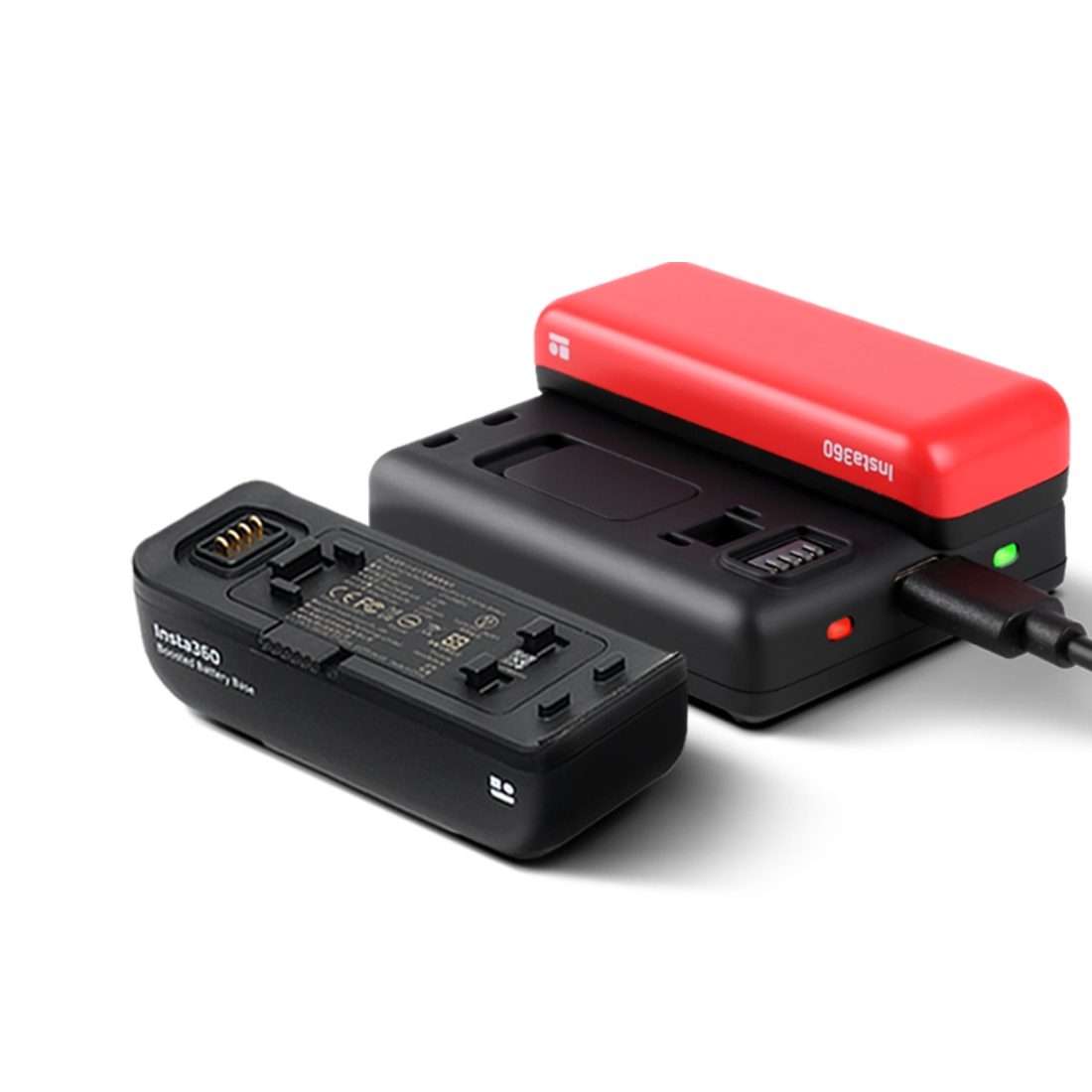 R-R-LF8-CINOR8CA For Insta360 ONE R 4K Panoramic Camera Batteries Charger Fast Charging Dual Charg