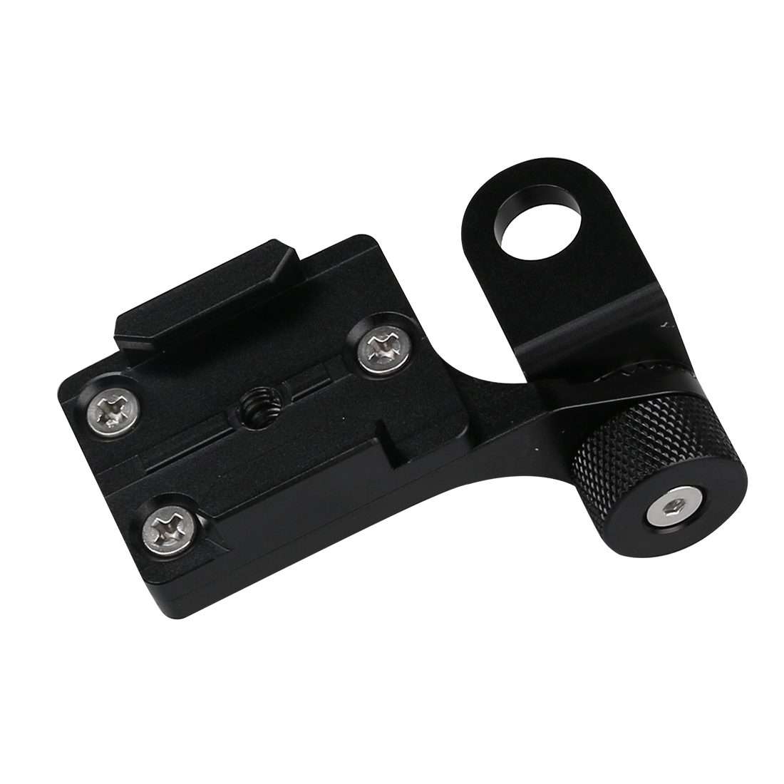 Motorcycle Rearview Mirror CNC Aluminum Alloy Stent Fixed Bracket Holder for GoPro, In ... (Black)