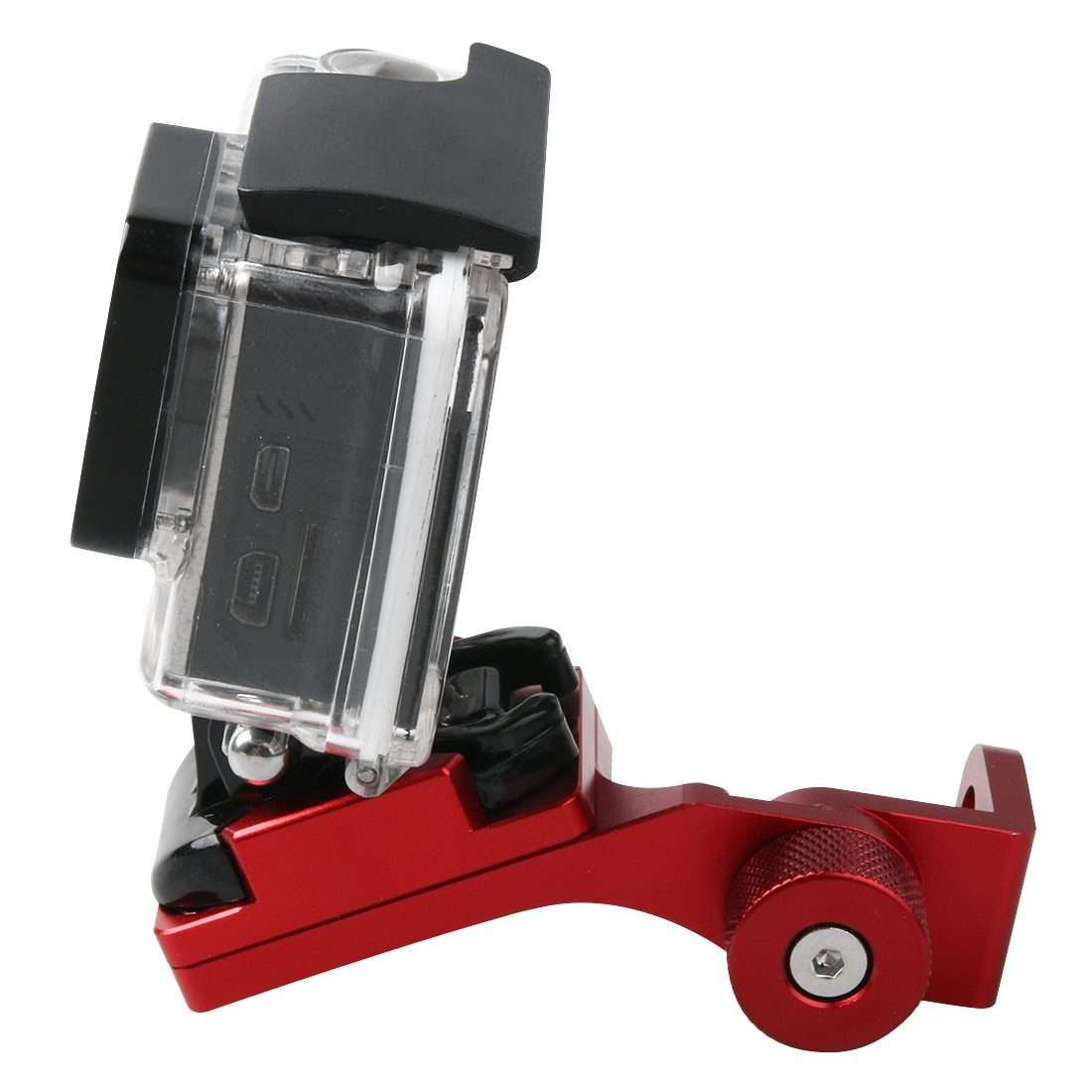Motorcycle Rearview Mirror CNC Aluminum Alloy Stent Fixed Bracket Holder for GoPro, Inst ... (Red)