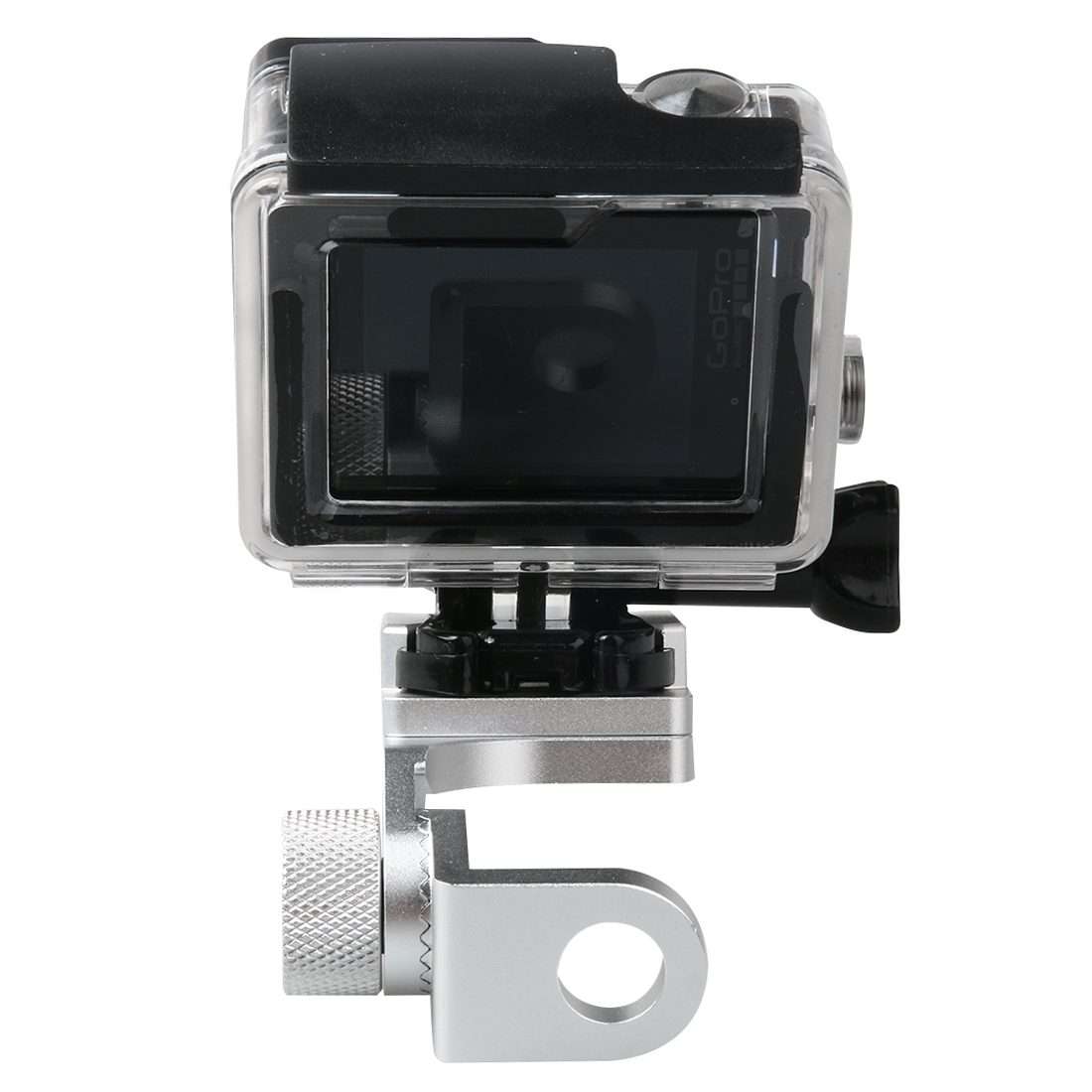Motorcycle Rearview Mirror CNC Aluminum Alloy Stent Fixed Bracket Holder for GoPro, I ... (Silver)