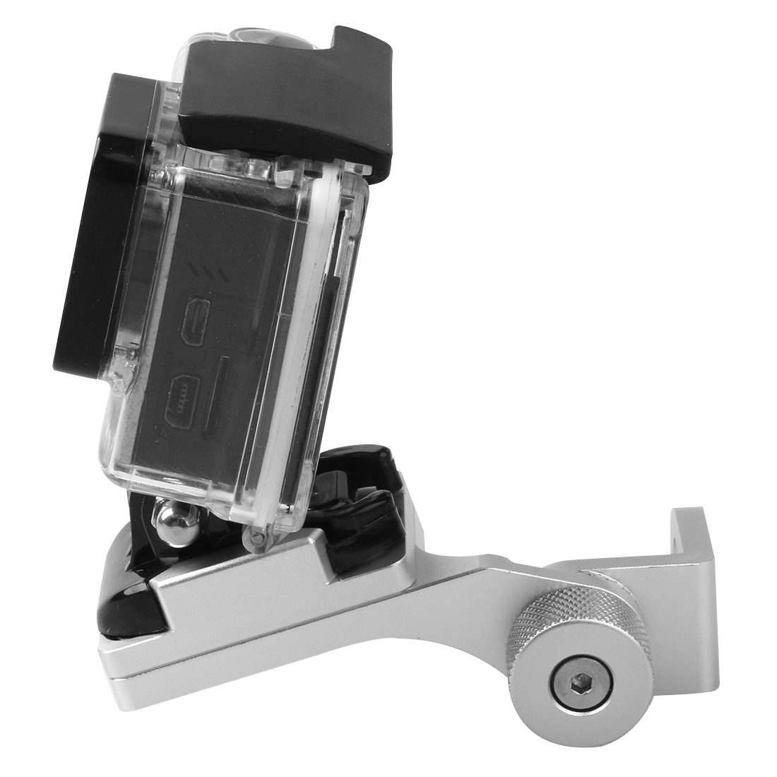 Motorcycle Rearview Mirror CNC Aluminum Alloy Stent Fixed Bracket Holder for GoPro, I ... (Silver)