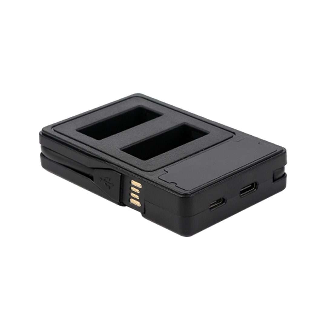LCD Screen Dual Batteries Charger with Displays Charging Capacity for GoPro HERO9 Blac ... (Black)