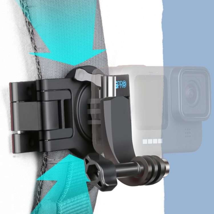 RUIGPRO 360 Degree Rotating Quick Release Strap Mount Shoulder Backpack Mount for GoPr ... (Black)
