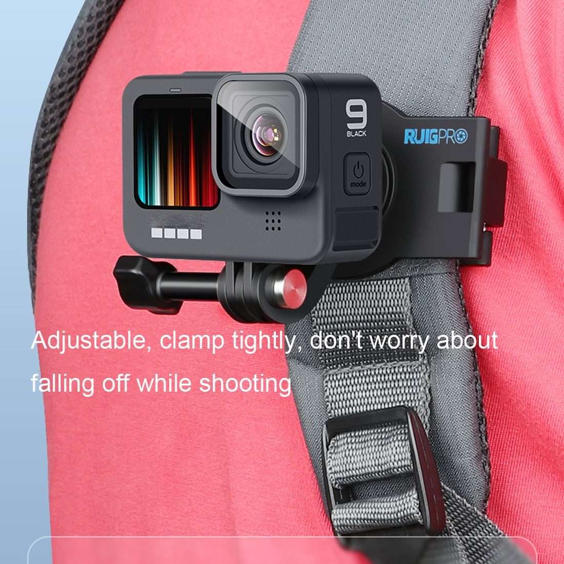 RUIGPRO 360 Degree Rotating Quick Release Strap Mount Shoulder Backpack Mount for GoPr ... (Black)