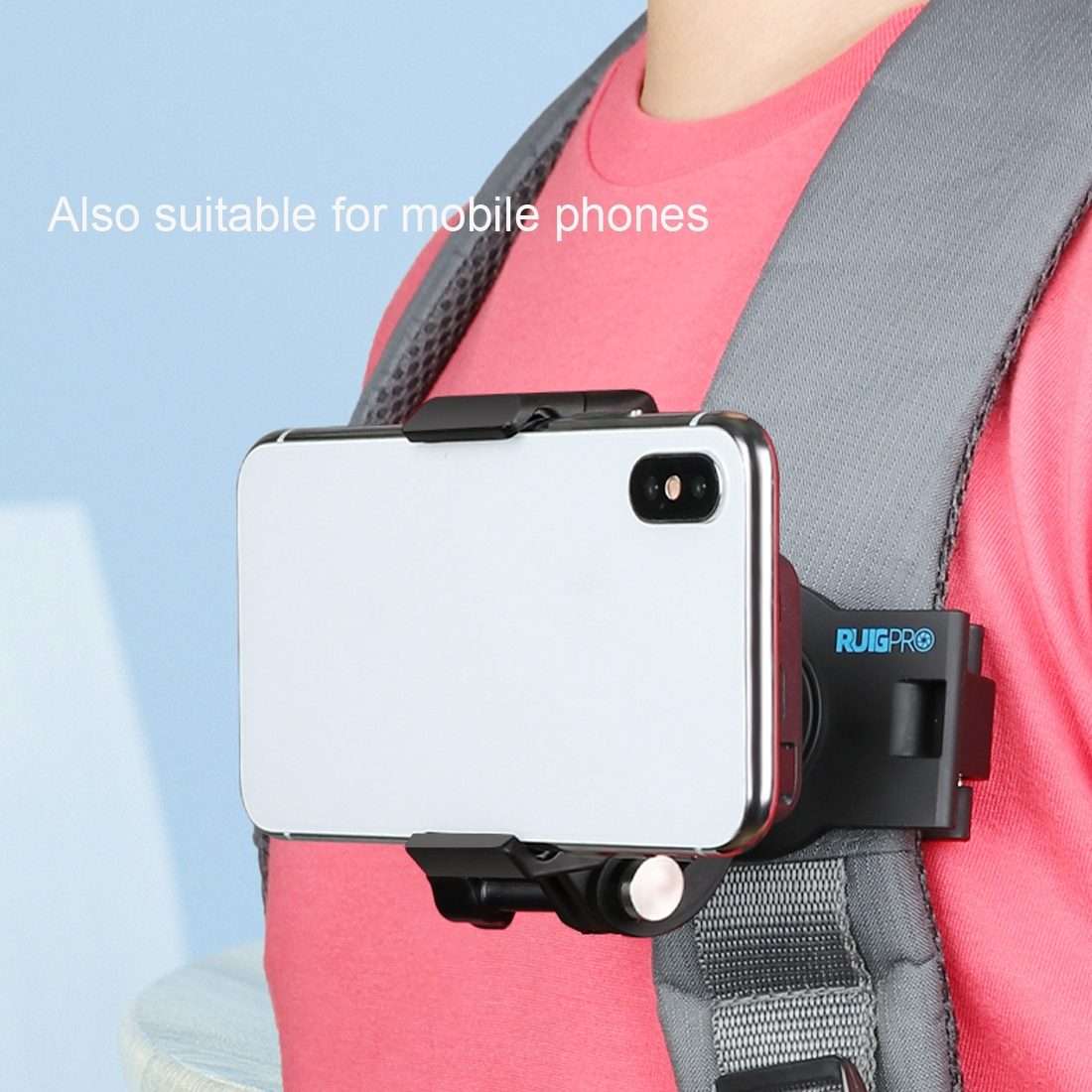 RUIGPRO 360 Degree Rotating Quick Release Strap Mount Shoulder Backpack Mount for GoPr ... (Black)