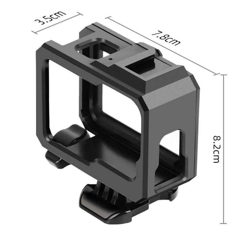 For GoPro HERO10 Black / HERO9 Black ABS Plastic Border Frame Mount Protective Case wi ... (Black)