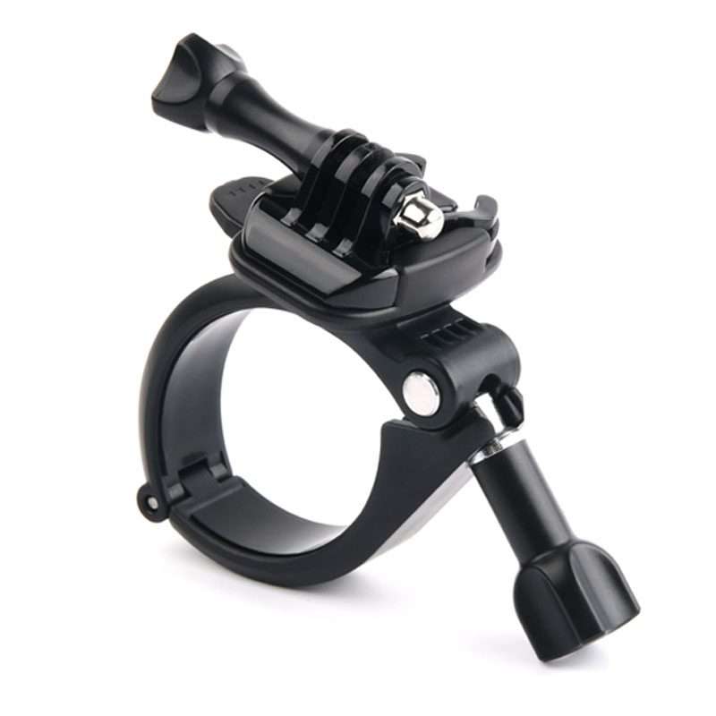 GP434 Large Size Bicycle Motorcycle Handlebar Fixing Mount for GoPro, Insta360, DJI an ... (Black)