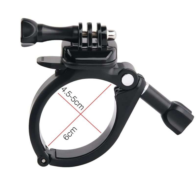 GP434 Large Size Bicycle Motorcycle Handlebar Fixing Mount for GoPro, Insta360, DJI an ... (Black)