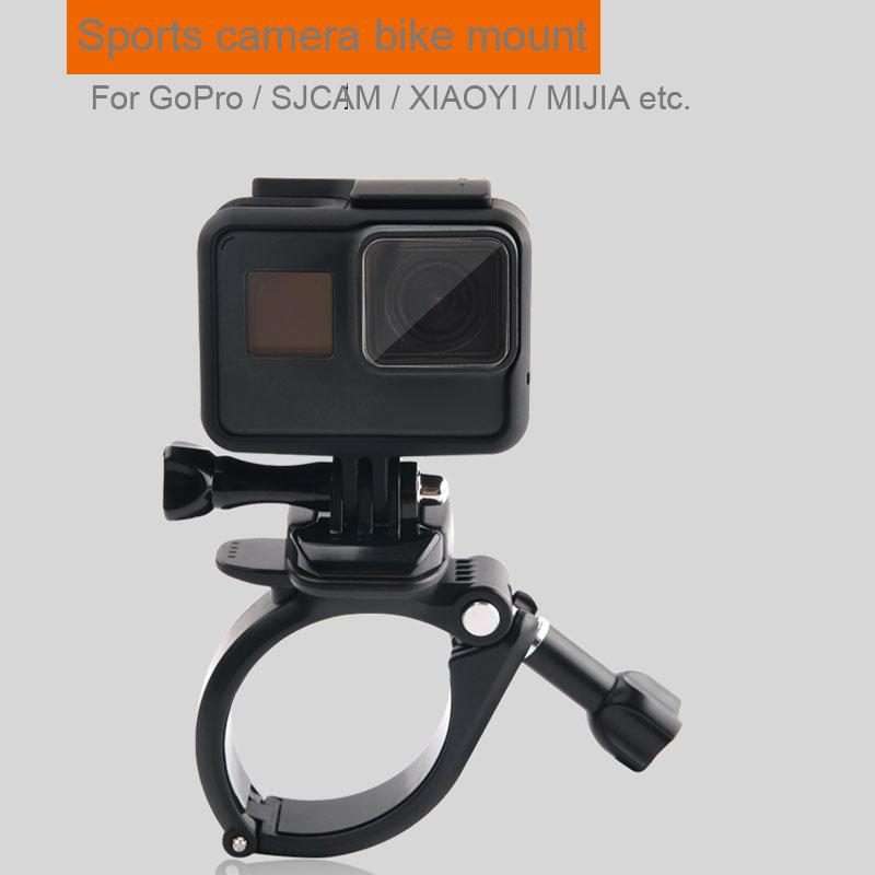 GP434 Large Size Bicycle Motorcycle Handlebar Fixing Mount for GoPro, Insta360, DJI an ... (Black)