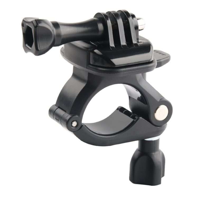 GP435 Small Size Bicycle Motorcycle Handlebar Fixing Mount for GoPro, Insta360, DJI an ... (Black)