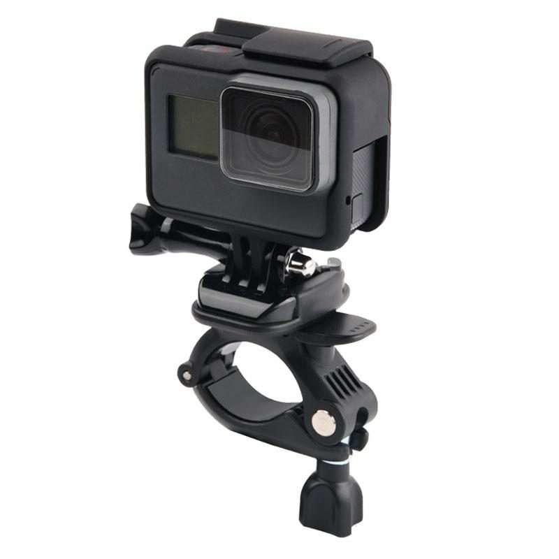GP435 Small Size Bicycle Motorcycle Handlebar Fixing Mount for GoPro, Insta360, DJI an ... (Black)