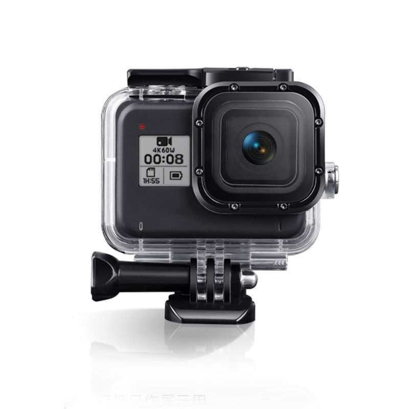 For GoPro HERO8 Black 45m Waterproof Housing Protective Case with Buckle Basic M ... (Transparent)