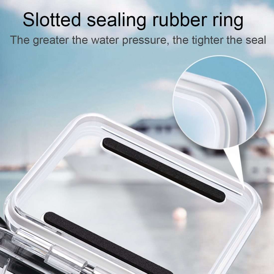 For GoPro HERO8 Black 45m Waterproof Housing Protective Case with Buckle Basic M ... (Transparent)