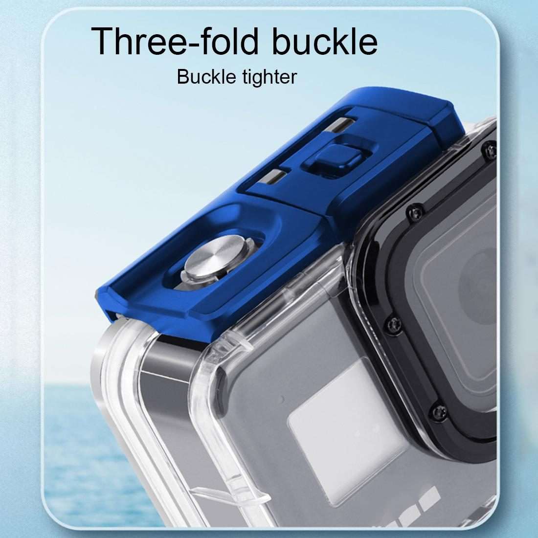For GoPro HERO8 Black 45m Waterproof Housing Protective Case with Buckle Basic M ... (Transparent)