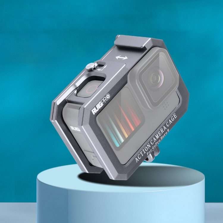RUIGPRO for GoPro HERO10 Black / HERO9 Black Metal Border Frame Mount Protective ... (Silver Grey)