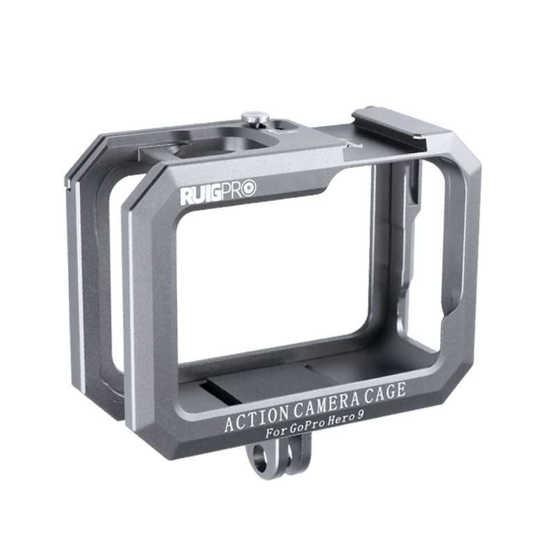 RUIGPRO for GoPro HERO10 Black / HERO9 Black Metal Border Frame Mount Protective ... (Silver Grey)